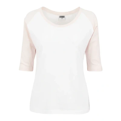 Image of Urban Classics Ladies 3/4 Contrast Raglan TEE Print Tshirt, Women&#039;s, Size: XS, White