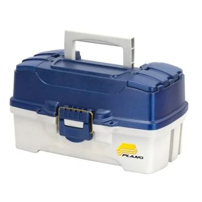 Image of Plano Two Tray Tackle box Blue Fishing