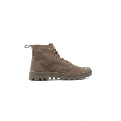 Image of Palladium Unisex Laceup ankle boots, Size: 4, Brown Leather