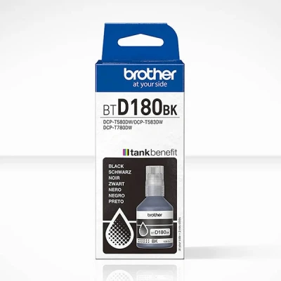 Image of BROTHER BTD180BK Black Ink Bottle, Includes 1 x Genuine Supplies