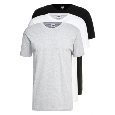 Image of Urban Classics 3 PACK Basic Tshirt, Men&#039;s, Size: 5XL, Black/white/grey