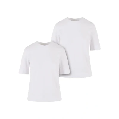 Image of Urban Classics Classy 2PACK Basic Tshirt, Women&#039;s, Size: XXL, white