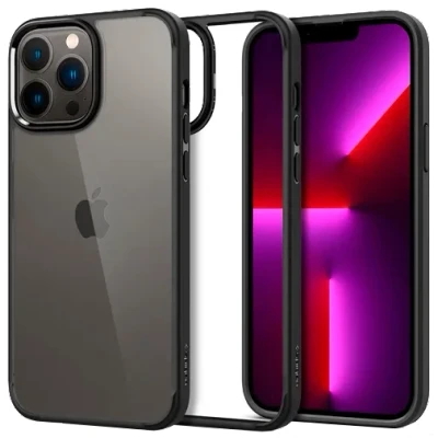 Image of Spigen Ultra Hybrid TPU Back Cover Black Apple iPhone 13 Pro