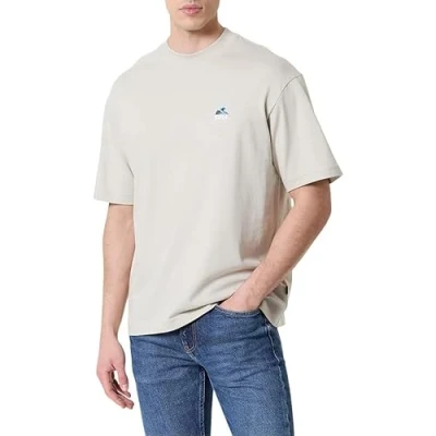 Image of BOSS Numbers Print Tshirt, Men&#039;s, Size: Large, Light beige