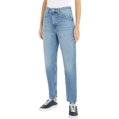 Image of Tommy Jeans MOM Straight leg jeans, Women&#039;s, Size: 27x30, Denim light