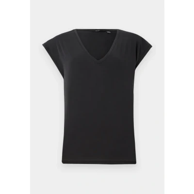 Image of Vero Moda Vmfilli SS Vneck GA NOOS Basic Tshirt, Women&#039;s, Size: XS, Black
