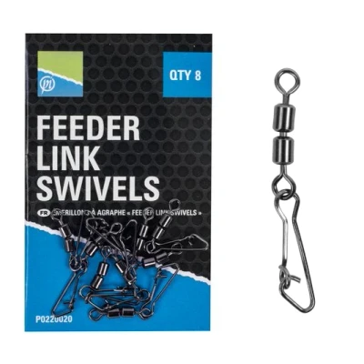 Image of Preston Double Feeder Link Swivels, 8 pcs! Fishing swivels