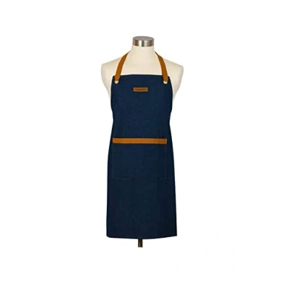 Image of Le Creuset Kitchen Apron Denim 88 x 80 cm