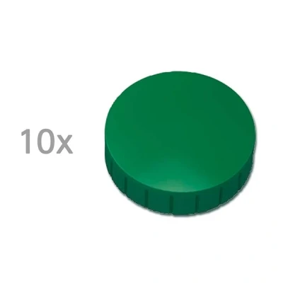 Image of MAUL MAULsolid Magnets, Diameter 32 mm (Pack of 10), Mini Magnets Made Plastic with 800 g Adhesive Force, Strong for Whiteboard and Magnetic Board, Ideal Office, Home Office
