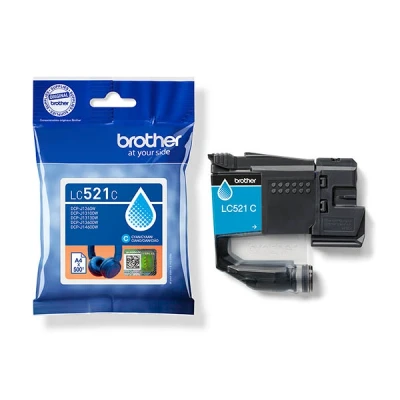 Image of Brother LC521C Original Ink Cartridge Cyan