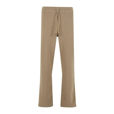 Image of Urban Classics Jacquard WIDE Tracksuit bottoms, Men&#039;s, Size: Large, Unionbeige