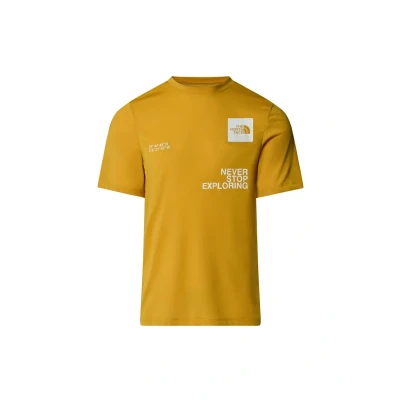 Image of The North Face Mountain Foundation Coordinates TEE, Print Tshirt, Men&#039;s, Size: XL, Turmeric