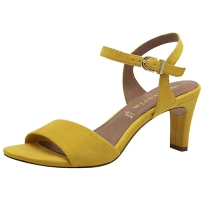 Image of Tamaris Sandals, Women&#039;s, Size: 7.5, Yellow Textile