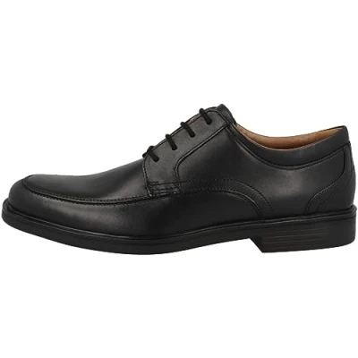 Image of Clarks UN Aldric PARK Smart laceups, Men&#039;s, Size: 6.5, Black Leather
