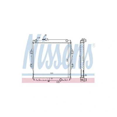 Image of Radiator, engine cooling NISSENS 64598A