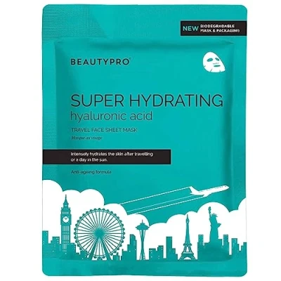 Image of BeautyPro Super Hydrating Hyaluronic Acid Travel Face Sheet Mask