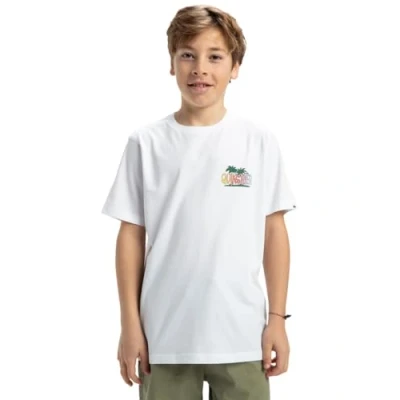 Image of Quiksilver Sunny Palms Print Tshirt for kids, Size: 16t, White