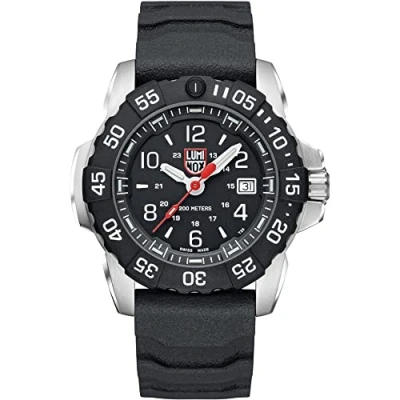 Image of Luminox Men&#039;s Analogue Swiss Quartz Watch with Rubber Strap XS.3251.CB, Black, Modern