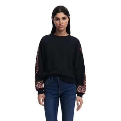 Image of Desigual Women&#039;s Sweat_Ayana Sweatshirt, Black/White, M
