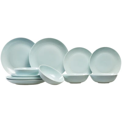 Image of Royal Doulton Gordon Ramsay Dinnerware Set Maze Blue 12 Piece