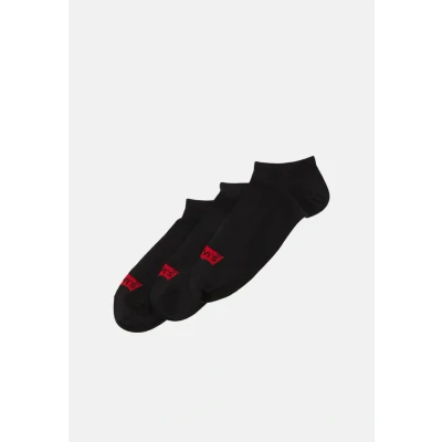 Image of Levi&#039;s LOW CUT Batwing LOGO Recycled 3 PACK Socks, Men&#039;s, Size: 6 8, Black