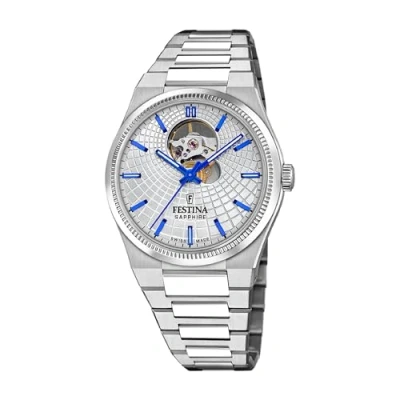 Image of Festina RIVÉ Swiss MADE Watch, Men&#039;s, Size: One Size, Silver blue