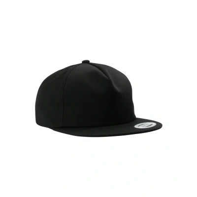 Image of Flexfit Unstructured 5PANEL Snapback Cap, Size: One Size, Black