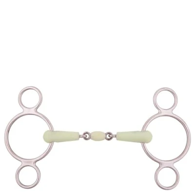 Image of BR double jointed Pessoa loose ring snaffle Apple Mouth 18mm