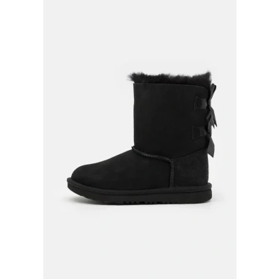 Image of UGG Bailey Bow II, Classic Boot Kids, Black/White, 13 UK Child