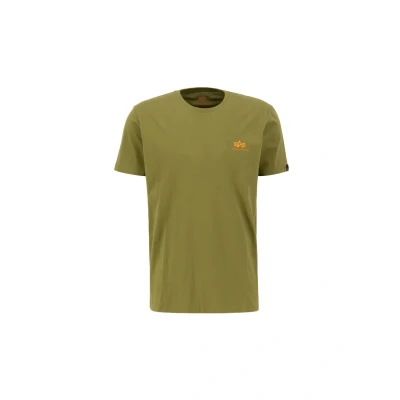 Image of Alpha Industries Small LOGO Basic Tshirt, Men&#039;s, Size: Large, Moss green