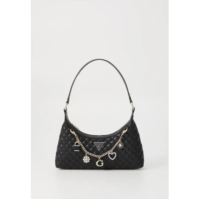Image of Guess Everlee TOP ZIP Shoulder BAG Handbag, Women&#039;s, Size: One Size, Black