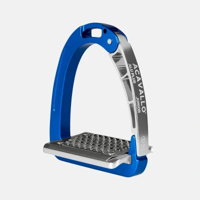 Image of Acavallo Arena Aluplus Junior Stirrup Blue Horse Stirrups Riding Equestrian