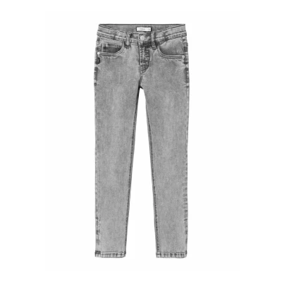 Image of Name it Straight leg jeans for kids, Size: 10y, Light grey denim