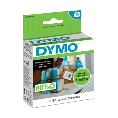 Image of DYMO Authentic LabelWriter Small Multi Purpose Labels 25mm x Roll of 750 Easy Peel Self Adhesive for Label Makers