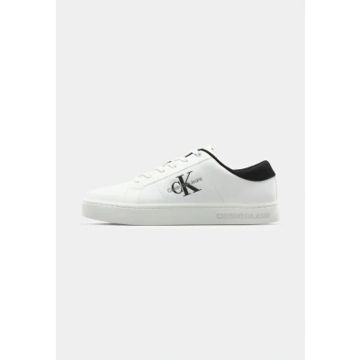 Image of Calvin Klein Jeans Classic Cupsole Trainers, Men&#039;s, Size: 7.5, Bright white/black Leather