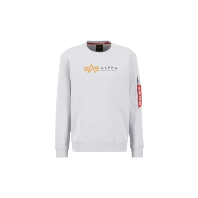 Image of ALPHA INDUSTRIES Men&#039;s Label Sweater Sweatshirt, Light Blue, S