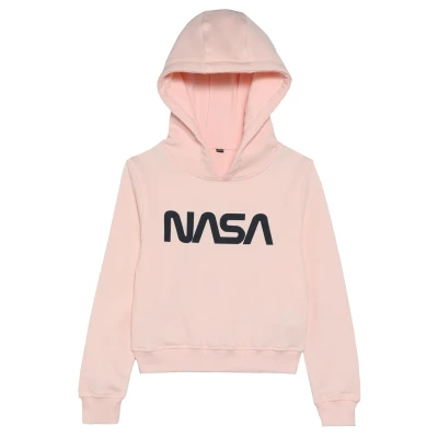 Image of Mister Tee KIDS NASA Cropped Hoody Hoodie for kids, Size: 7 8Y, Rosa