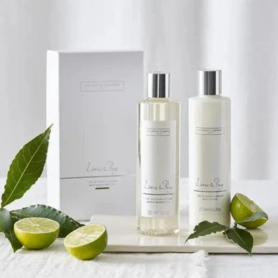 Image of The White Company Lime &amp; Bay Bath Body Gift Set