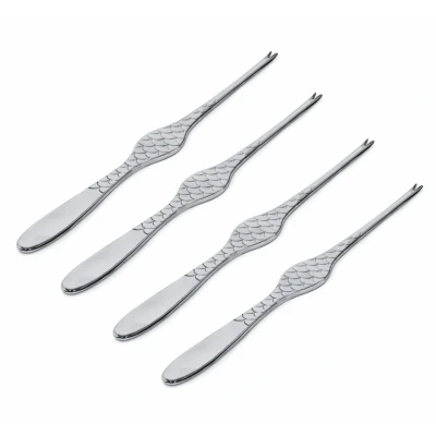 Image of Alessi Lobster Fork Colombina Fish FM23/34S4 4 Pieces by Doriana &amp; Massimiliano Fuksas
