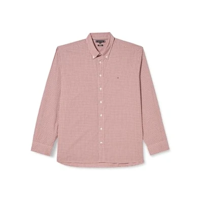 Image of Tommy Hilfiger SOFT FLEX Gingham Shirt, Men&#039;s, Size: Small, Dark magma/optic white