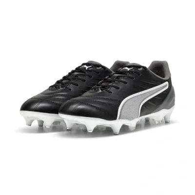 Image of Puma KING PRO MXSG Screwin stud football boots, Men&#039;s, Size: 8.5, Black/white/cool dark gray High quality imitation leather