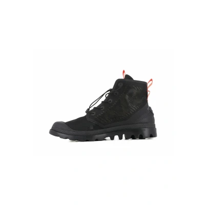 Image of Palladium Laceup ankle boots, Size: 9, Black Synthetics