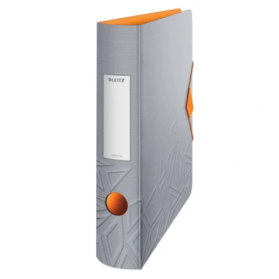 Image of Leitz 180 Active Urban Chic A4 Lever Arch File, Grey, Curved Spine 65mm Width, Elastic Fastening, Light polyfoam, Chic, 11170088
