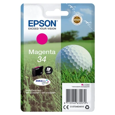 Image of WorkForce Pro WF 3720DWF Epson 34 (T3463) magenta ink cartridge (original)