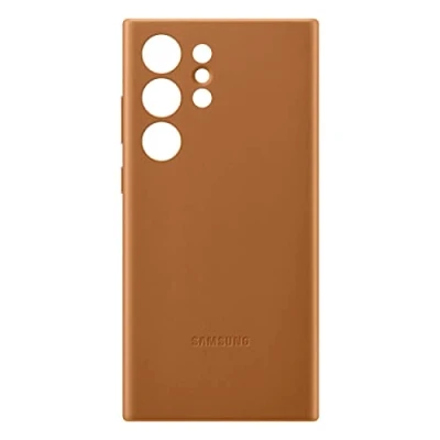 Image of Samsung Leren Back Cover Brown Galaxy S23 Ultra