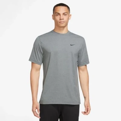 Image of Nike Performance Hyverse Sports Tshirt, Men&#039;s, Size: Medium, Smoke grey/htr/black