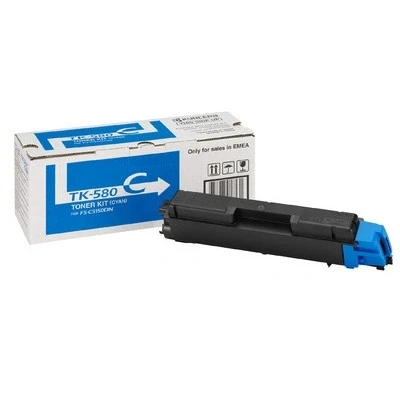 Image of FS C5150DN Kyocera TK 580C cyan toner (original Kyocera)