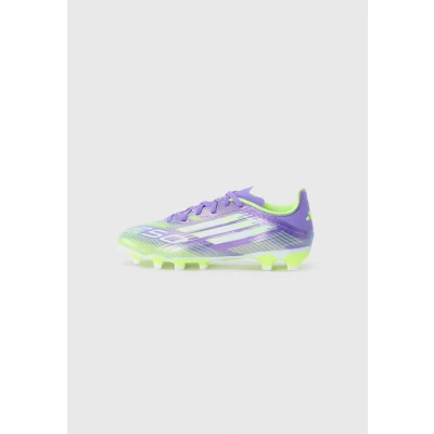 Image of adidas Performance F50 League Unisex Football boots firm ground, Size: 5.5, Purple rush/white/lucid lemon shoes