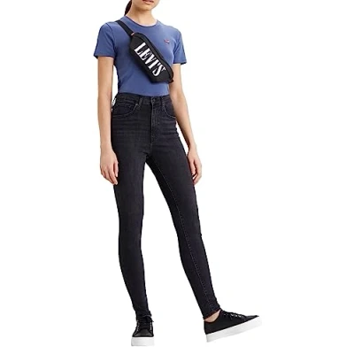Image of Levi&#039;s MILE HIGH Super Skinny Jeans Fit, Women&#039;s, Size: 24x32, Black haze