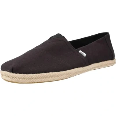 Image of TOMS Alpargata Espadrilles, Men&#039;s, Size: 10, Black Cotton